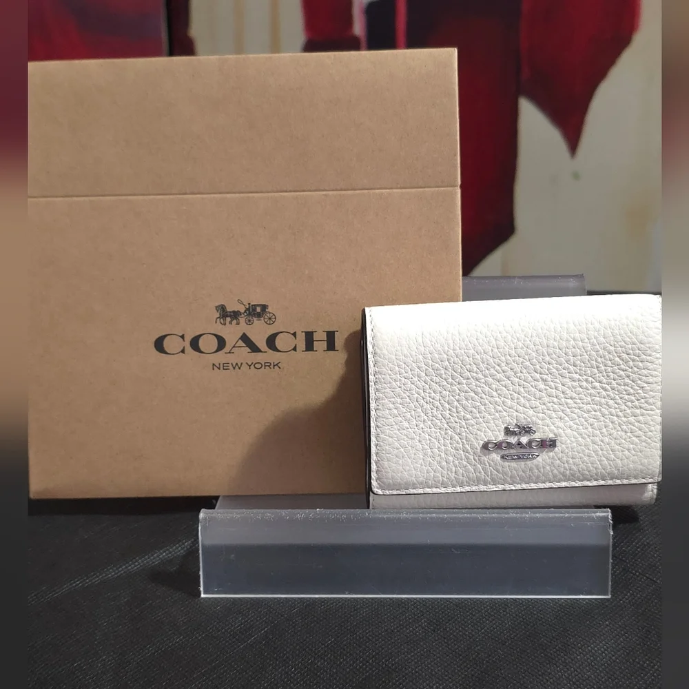 Coach Leather Wallet Taupe/Sand NWT - Picture 11 of 11